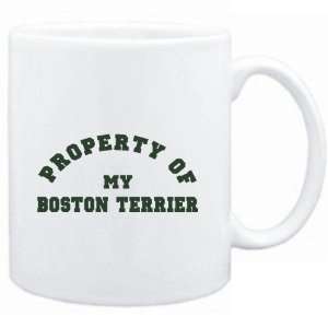  Mug White  PROPERTY OF MY Boston Terrier  Dogs Sports 