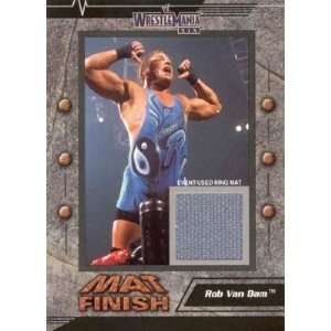 Rob Van Dam 2003 Fleer WrestleMania Mat Finish Event Used Ring Mat 
