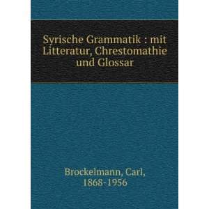   und Glossar Carl, 1868 1956 Brockelmann  Books