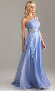2012 One shoulder Beaded Formal Gown Prom Ball Evening Dress 2 4 6 8 