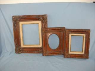 Vintage Wood Picture Frame Lot of 3 Frames  