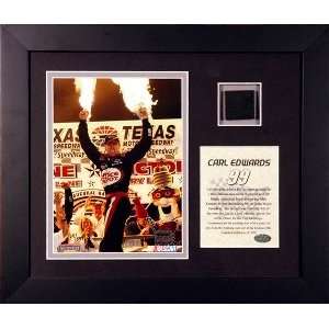    Carl Edwards Framed Texas/Dickies 500 6x8 w/Tire