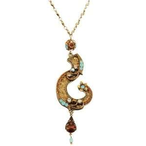 Michal Negrin Inverted Question Mark Pendant Necklace Adorned with 