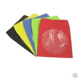 100 Assorted Color CD DVD Paper Sleeve with Window Case  