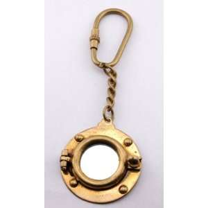  Antique brass porthole keychain ship nautical key chain 