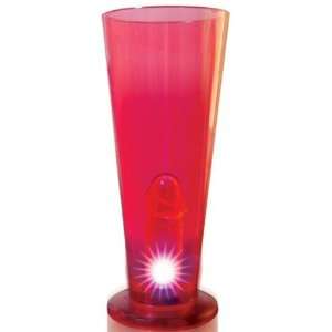    LIGHT UP PETER PARTY BEER GLASS RED