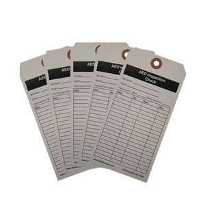  AED Inspection Tags 5 pack
