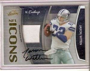 JASON WITTEN 09 ABSOLUTE NFL ICONS AUTO JERSEY 6/10  
