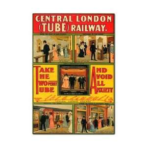  London Railway Tube Vintage Advertisement Fridge Magnet 