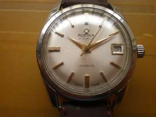 Vintage SWISS ROFINA 21 Jewels Manual Mens Watch,date  