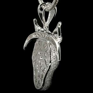 Wicked Witch Doctor Shaman CZ Platinum Style Pendant  