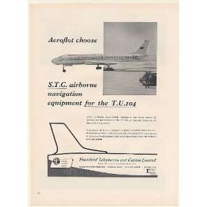  1960 Aeroflot TU104 Jet Aircraft STC Standard Telephones 