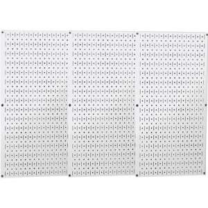  Wall Control Industrial Metal Pegboard   White, Three 16in 