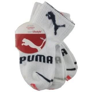Puma Baby White Gripper Socks  3 Pack(Infant to Baby) by PUMA