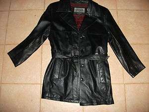   Wilsons Leather Jacket Black PELLA STUDIO SZ L thinsulate  
