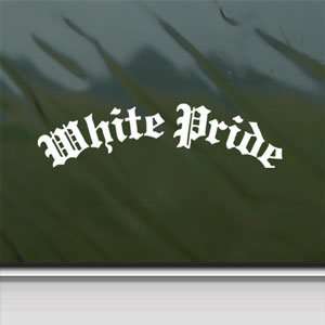  White Pride White Sticker Car Laptop Vinyl Window White 