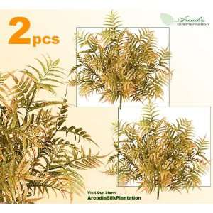  TWO 24 Artificial Fern Bushes