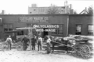 1900 CLEVELAND OH WAGON AUTOMOBILE MILL CO. HORSE PHOTO  