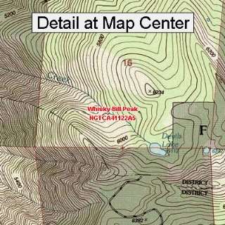  USGS Topographic Quadrangle Map   Whisky Bill Peak 