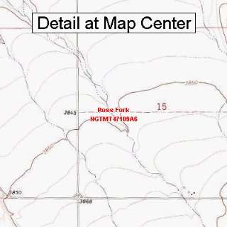   Topographic Quadrangle Map   Ross Fork, Montana (Folded/Waterproof
