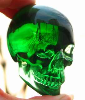Green Obsidian Carved Crystal Skull/Head Healing,Crystal Healing 