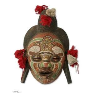  Congolese wood African mask, Ancient River Goddess