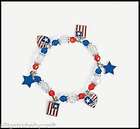 July 4th USA Enamel Charm Bracelet Craft Kit for Kids Girls Patriotic 