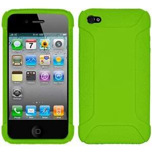  New Amzer Silicone Skin Jelly Case Green For Iphone 4 Anti 