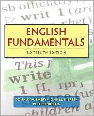 English Fundamentals, (0205825974), Donald W. Emery, Textbooks 