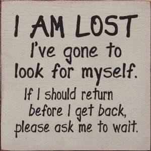  I Am Lost   Ive gone to look for myself. If I should 