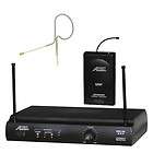 2x100 Channel UHF Wireless Lavaliere Lapel Headset Microphone System