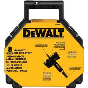  DEWALT DW1649 8 Piece 7/16 Inch Shank Selfeed Bit Kit 
