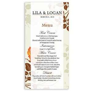  40 Wedding Menu Cards   Vivid Rose Chocolate Splendor 