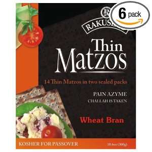 Rakusens Thin Matzos Wheat Bran (Kosher for Passover), 10.5 Ounce 