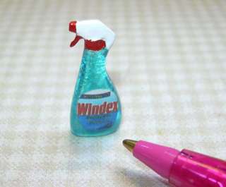 Miniature Blue Window Cleaner Bottle (Brand) DOLLHOUSE  