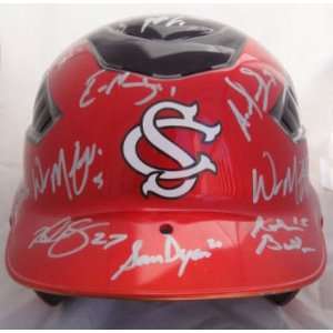 2010 South Carolina Team Signed F/S CWS Batting Helmet  