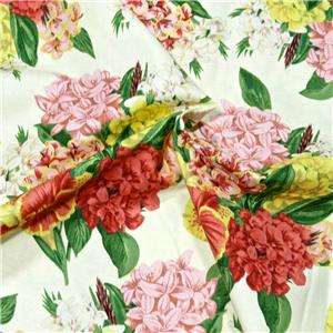 Marcus Brothers Certified Organic Cotton Fabric, Red, Yellow, & Pink 