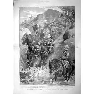   1900 Africa Soldiers River Rough Road Guns War Horses