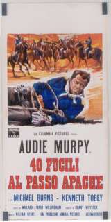 sy65 40 GUNS TO APACHE PASS AUDIE MURPHY POSTER IT  