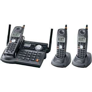  Panasonic Refurb KXTG5673B 5.8GHz Cordless Phone,3 Handset 