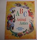 ABC Animal Antics, Coloring Book, Playmore, 59c 1970s  