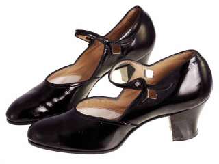   Jane Style Heels Patent Leather Shoes 1920 NIB EU38 US7.5N #  