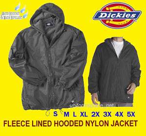 Men DICKIES Fleece lined Hooded Nylon Jacket S 5X GRAY  
