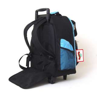 18 Wheeled Backpack Roomy Rolling Book Bag Drop Handle Carry on 