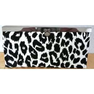   Style Wallet. Cheetah pattern. Black and Silver