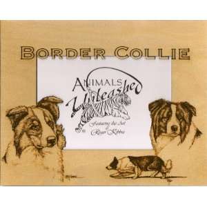  Border Collie Laser Engraved Dog Photo Frame Matte 8 X 10 