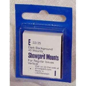  Showgard Pre Cut Black Stamp Mounts Size E22/25 