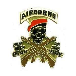   Airborne Mess with Best Die Like the Rest Military Hat Lapel Pins T009