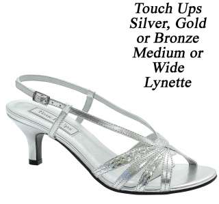   Gold Silver Bronze Med & Wide Width Shoes High Heels Lynette  