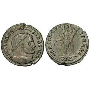  Constantius I, May 305   25 July 306 A.D.; Bronze Follis 